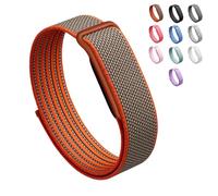 Nylon Band for Fitbit Air | Adjustable Woven Nylon Strap Bands | Replacement Breathable Sport Straps | Anti-Sweat Armband Wristband For Screenless Fitness Tracker (1, Orange)