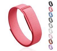 Nylon Band for Google Fitbit Air Adjustable Woven Wristband Breathable Hook and Loops Strap for Fitbit Air Screenless Fitness Tracker (red) (C)