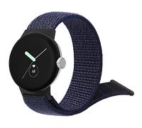 Nylon Bands for Google Pixel Watch Strap, Adjustable Comfortable Solo Loop Nylon Braided Replacement Wristband Straps for Pixel Watch (Tahoe Blue)