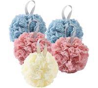 Nylon Bathing Balls 5pcs Set Lace Design Body Scrubbers