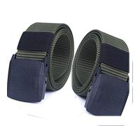 Nylon Belt, 2 Pack Men Women Tactical Belt Unisex Nylon Fabric Webbing Belt Military Army Style Armygreen 110cm