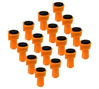 Nylon Bench Dogs, 16 Pcs Table Workbench Auxiliary Tool DIY Positioning Bench Fit for 19/20mm Dog Hole Planing Stop Bench Dogs with Grommet Bench Brake Inserts (19mm)