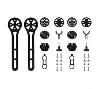 Nylon bike computer mount for For garmin, Cat Eye, and digital watches 2PACK with action camera adapter for road bikes (2pack black)