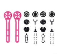 Nylon bike computer mount for For garmin, Cat Eye, and digital watches 2PACK with action camera adapter for road bikes (2pack Red)