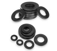 Nylon Black Penny Washers Plastic Repair Washer Assortment Set for M3 M4 M6 M8 M10 M12 Fasteners - Essential Hardware for Home, Furniture, Automotive, and DIY Projects (Pack of 6) (M6 x 18mm)