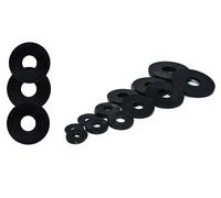 Nylon Black Penny Washers Plastic Repair Washer M3 M4 M6 M8 M10 M12 - Pack of 6 (M4 x 12mm)