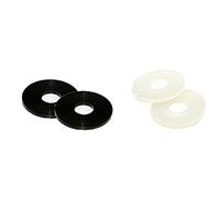 Nylon Black/White Penny Washers Plastic M3 M4 M5 M6 M8 M10 M12 - Pack of 6 pcs (M5 x 15mm, Black)