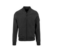 Build Your Brand Men's Nylon Bomber Jacket, Black (Black 00007), XX-Large