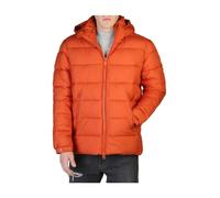 Nylon Bomber Jacket with Ribbed Trims - male - Save The Duck - Winter Jackets - Orange - L - Jackets L