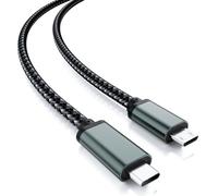 Nylon Braided Short USB C to Micro USB Cable 0.2M/0.65 FT, USB Type C to Micro USB Charger Cable Supports OTG, 2.4A Charging, 480Mbps Dast Sync for MacBook Pro Air Galaxy S22 S21 Pixel 5/4 LG and More
