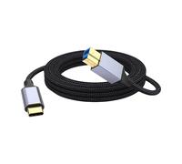 Nylon Braided Type C To USB B Printer Cord 10000+ Bend Tests Fast And Durability For Printers Scanners Hard Drives USB Type C To B Scanners Cable
