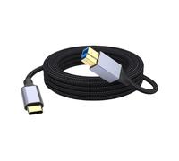 Nylon Braided Type C To USB B Printer Cord 10000+ Bend Tests Fast And Durability For Printers Scanners Hard Drives USB Type C To B Scanners Cable
