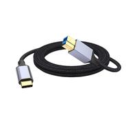 Nylon Braided Type C To USB B Printer Cord 10000+ Bend Tests Fast And Durability For Printers Scanners Hard Drives USB Type C To B Scanners Cable