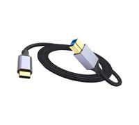 Nylon Braided Type C To USB B Printer Cord 10000+ Bend Tests Fast And Durability For Printers Scanners Hard Drives USB Type C To B Scanners Cable