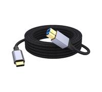 Nylon Braided Type C To USB B Printer Cord 10000+ Bend Tests Fast And Durability For Printers Scanners Hard Drives USB Type C To B Scanners Cable