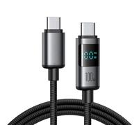 Nylon Braided USB C Cable 100W Fast Charging With Real Time Power Display Suitable For Various Phone Devices Use Nylon Braided USB C PD Charging Cable