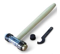 Nylon, Brass and Fibre 3-in-1 Jewellery Making Hammer, 3 Interchangeable Flat Faces, Combination Mallet, Craft Tools 120 gram PTL®