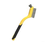 Nylon Bristle Wire Brush 7 Inch Gentle Cleaner for Household Appliances and Delicate Surfaces with Non-Slip Grip(stainless steel wire)