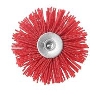 Nylon Brush, Sanding Brushes 2pcs Deburring Abrasive Steel Wire Brush Head Polishing Nylon Wheel Cup Shank Uso apto para Furniture Wood Sculpture Rotary Drill Grinding Tool