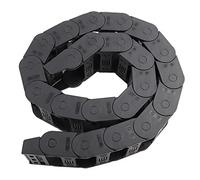 Nylon Cable Drag Chain, Open Both Sides, Wire Management Protector for CNC Router & 3D Printer, PA66 Black, 25x57mm ID, R55, 100cm, 1 Pack - Durable & Flexible