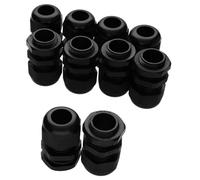 Nylon Cable Gland M20 Long 10-14mm with Weatherproof IP68 Washer Black [10 Pack]