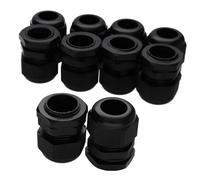 Nylon Cable Gland M25 13-18mm with Weatherproof IP68 Washer Black [10 Pack]