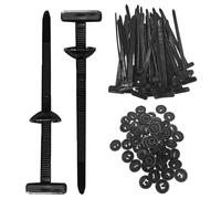 Nylon Cable Tie Buckles, 100X Multipurpose Nylon Fastening Straps Tools for Home Hole Fastening and Car Daily Repair