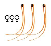 Nylon Cable Tie Wire Zip Self Locking Restraint Strong Durable Reusable with Pull Rings for Outdoor Sports Equipment Workshop Garage 3PCS (Black) (Orange)