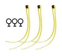 Nylon Cable Tie Wire Zip Self Locking Restraint Strong Durable Reusable with Pull Rings for Outdoor Sports Equipment Workshop Garage 3PCS (Black) (Orange) (Yellow)