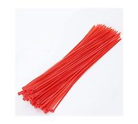 Nylon Cable Ties, 100PCS 3 X 100-200mm 4x150/200 Multicolour Cable Wire Zip Ties Self Locking Nylon Tie(Red,3x200mm)
