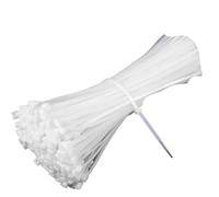 Nylon Cable Ties 100Pcs Self-Locking Plastic Nylon Tie White Zip Wraps Strap Cable Set 3x80mm/100mm/120mm/150mm/200mm 4x300mm Fastening Ring Loop(Tie 3x80mm 100Pcs)