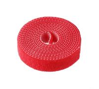 Nylon Cable Ties 1m Length for Data Network Computer Wire Organization, Reusable Fastener Straps to Keep Home Office Cables Neatly Stored, red(Red)