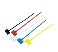 Nylon Cable Ties, 50 Pcs Mark 4 * 150mm Nylon Cable Ties Tag Labels Plastic Loop Markers Self-Locking Zip(Multicolor)