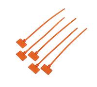 Nylon Cable Ties, 50 Pcs Mark 4 * 150mm Nylon Cable Ties Tag Labels Plastic Loop Markers Self-Locking Zip(Orange)