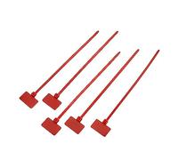 Nylon Cable Ties, 50 Pcs Mark 4 * 150mm Nylon Cable Ties Tag Labels Plastic Loop Markers Self-Locking Zip(Red)
