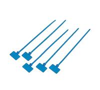 Nylon Cable Ties, 50 Pcs Mark 4 * 150mm Nylon Cable Ties Tag Labels Plastic Loop Markers Self-Locking Zip(Blue)