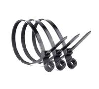 Nylon Cable Ties with Mounting Hole 5x200mm, Self-Locking Zip Ties Strap Black, White U8L9 Organizing, for Fastening and