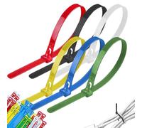 Nylon Cable Wire Ties - Reusable Loose Buckle Straps, Weather Resistant Adjustable Zip Wraps,Self Locking Fastening Loops | Easy Insertion Management Bundlers, Winemakers Decorators Home Repair Links