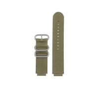 Nylon Canvas Watch band Fit for Casio WS-1600H AE-1200 AE-1300(Army green-silver,For AE-1200/AE1300)