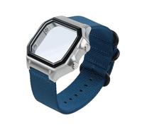 Nylon Canvas Watch band Fit for Casio WS-1600H AE-1200 AE-1300(E blue,For WS-1600H)