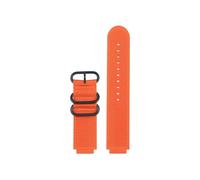 Nylon Canvas Watch band Fit for Casio WS-1600H AE-1200 AE-1300(Orange-black,For AE-1200/AE1300)
