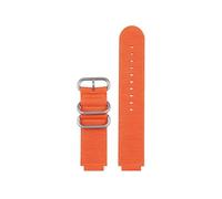 Nylon Canvas Watch band Fit for Casio WS-1600H AE-1200 AE-1300(Orange-silver,For WS-1600H)