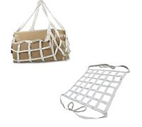 Nylon Cargo Lifting Net Heavy Duty Safety Straps Elastic Sling Netting for Construction Rigging & Traction Durable Cargo Lifting Bag Work Gear Essentials