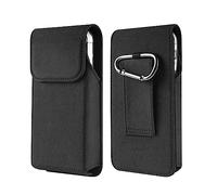 Nylon Cell Phone Holster Belt Clip Case Pouch Holder for iPhone 16e, iPhone 15 Pro, iPhone 14 Pro, 14, 13 Pro, 13, 12, 12 Pro, 11 Pro, XS, SE/Samsung Galaxy S25, S24, S23, S22, S10e, A10e, A01 (M)