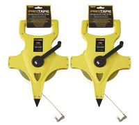 Nylon Clad Steel Open Reel ProTapes - Engineers 3X Faster Rewind. 1/2" x 200'; 10ths/100ths. (2 Pack)