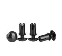 Nylon Clamps Trim Push Fasteners, Plastic R-Type Expansion Rivet Clamp Screw Nut,PC Board Fixing Buckle Heat Resistant 2/2.7/3.1/3.6/4.1/5.1(Black,R4070 (100pcs))