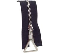 Nylon Closed End Zip,zippers, 2Pcs 20/70cm 3# Metal Zipper Close End Open End Auto Lock Gold Silver Tooth Single Open Zip DIY Garment Sew Accessories Crafts Gold Red,Open-End-60cm (Color : Silver Bla