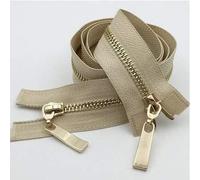 Nylon Closed End Zip,zippers, Double Sliders Zipper Metal Light Gold Teeth Zip For Coat Down Jacket Zipper Clothing 80/100/120cm(Color:Red,Sz:80cm)(Color:White,Sz:80cm) (Color : Apricot, Size : 80cm