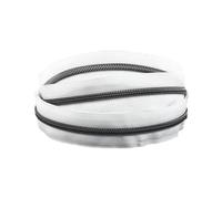 Nylon Coil Zipper on Tape, Size 5#, for Bag, Wallet and Garment DIY Tailoring,White,3Meters