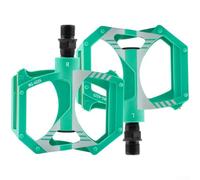 Nylon Composite Bicycle Pedals with Steel Axle, Double DU Bushings Smooth Rotation, Ideal for Mountain and Fitness Riding in Various Conditions (green)